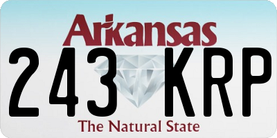 AR license plate 243KRP