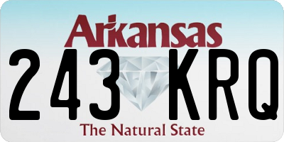 AR license plate 243KRQ