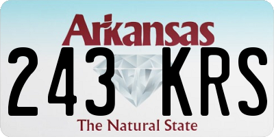 AR license plate 243KRS