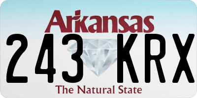 AR license plate 243KRX