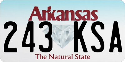 AR license plate 243KSA