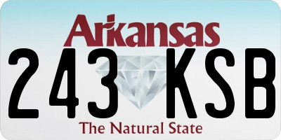 AR license plate 243KSB