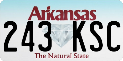 AR license plate 243KSC