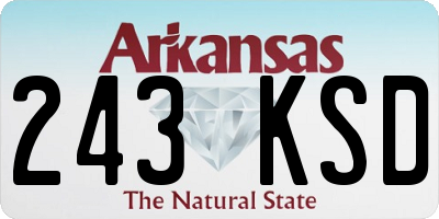 AR license plate 243KSD
