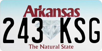 AR license plate 243KSG