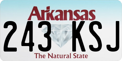AR license plate 243KSJ
