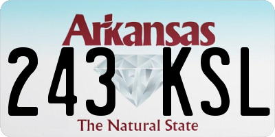 AR license plate 243KSL