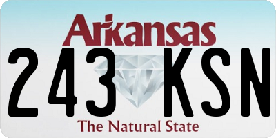 AR license plate 243KSN