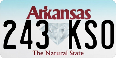 AR license plate 243KSO