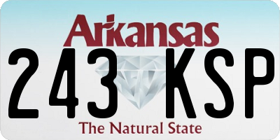 AR license plate 243KSP