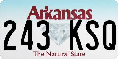 AR license plate 243KSQ