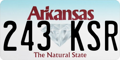 AR license plate 243KSR