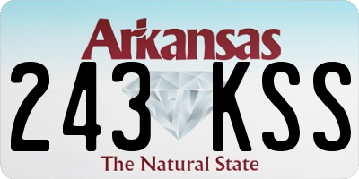 AR license plate 243KSS