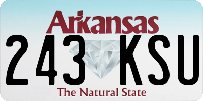 AR license plate 243KSU
