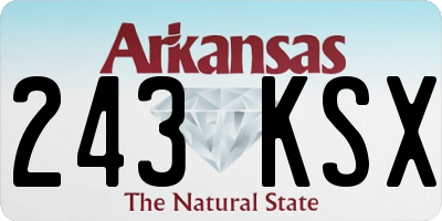 AR license plate 243KSX