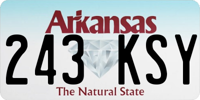 AR license plate 243KSY