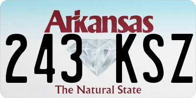 AR license plate 243KSZ