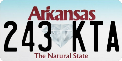 AR license plate 243KTA