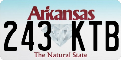 AR license plate 243KTB