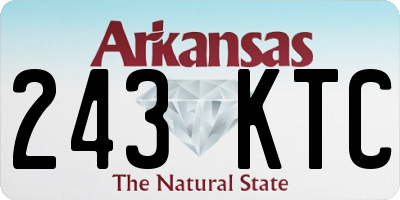 AR license plate 243KTC