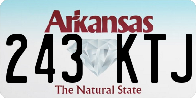 AR license plate 243KTJ