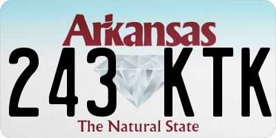 AR license plate 243KTK