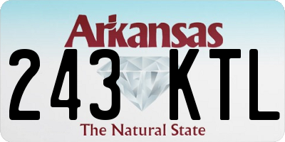 AR license plate 243KTL