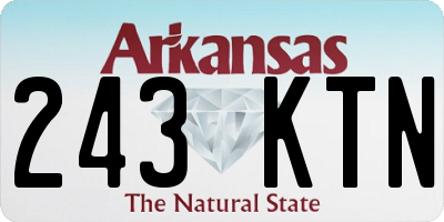 AR license plate 243KTN