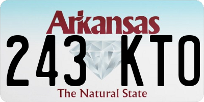 AR license plate 243KTO