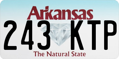 AR license plate 243KTP