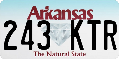 AR license plate 243KTR
