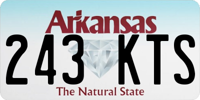 AR license plate 243KTS