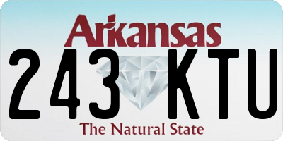 AR license plate 243KTU