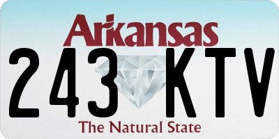 AR license plate 243KTV