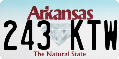 AR license plate 243KTW