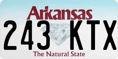 AR license plate 243KTX