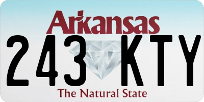 AR license plate 243KTY