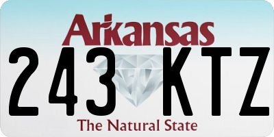 AR license plate 243KTZ