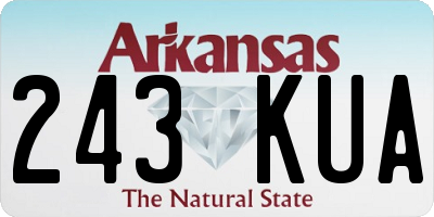 AR license plate 243KUA