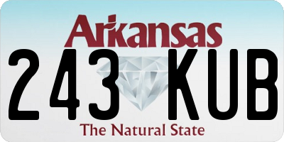 AR license plate 243KUB