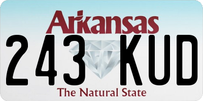 AR license plate 243KUD