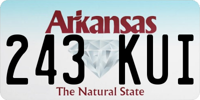 AR license plate 243KUI