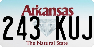 AR license plate 243KUJ