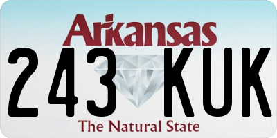 AR license plate 243KUK