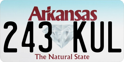 AR license plate 243KUL
