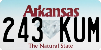 AR license plate 243KUM