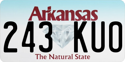 AR license plate 243KUO