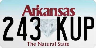 AR license plate 243KUP