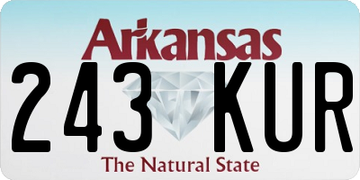AR license plate 243KUR