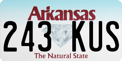 AR license plate 243KUS